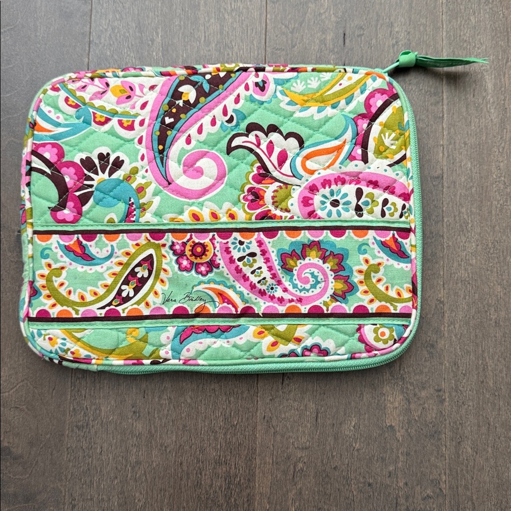 Vera Bradley Tutti Frutti Quilted Tablet Sleeve Case iPad Sleeve Mint Floral